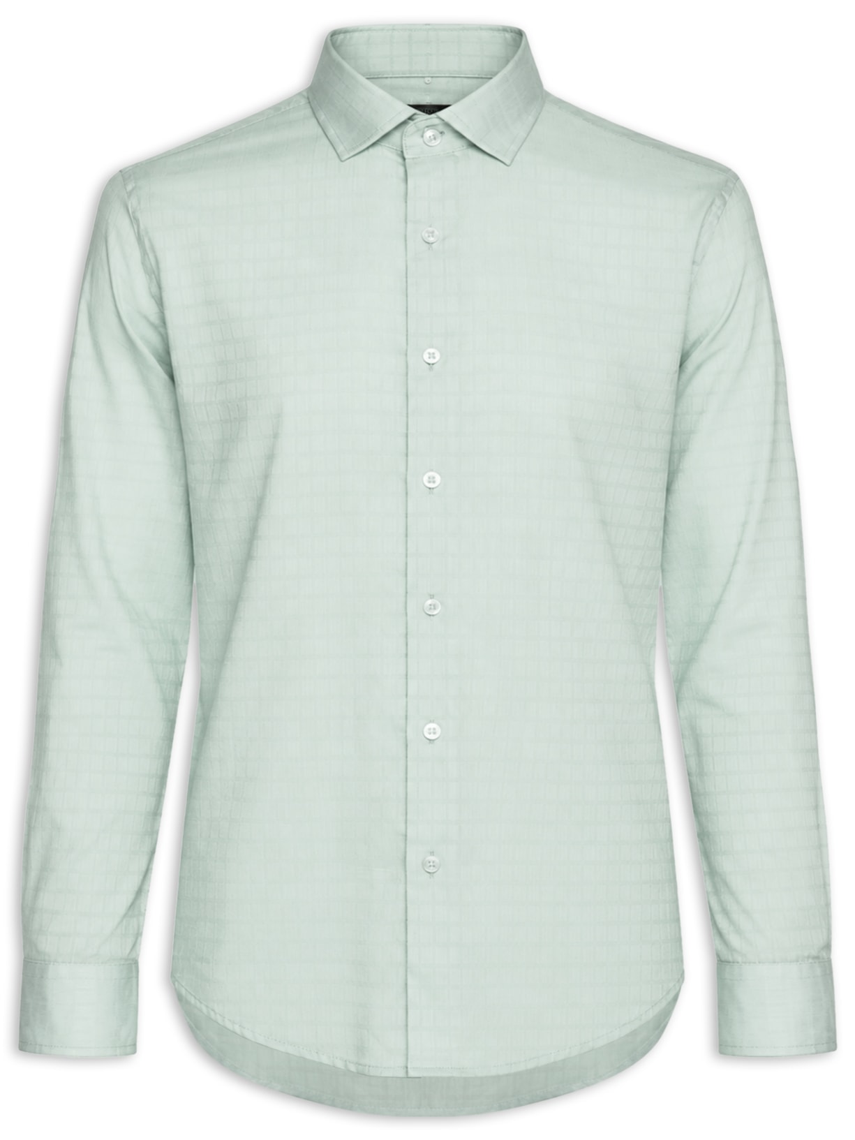 Camisa Masculina Maquineta Mini Quadros Verde Sergio K