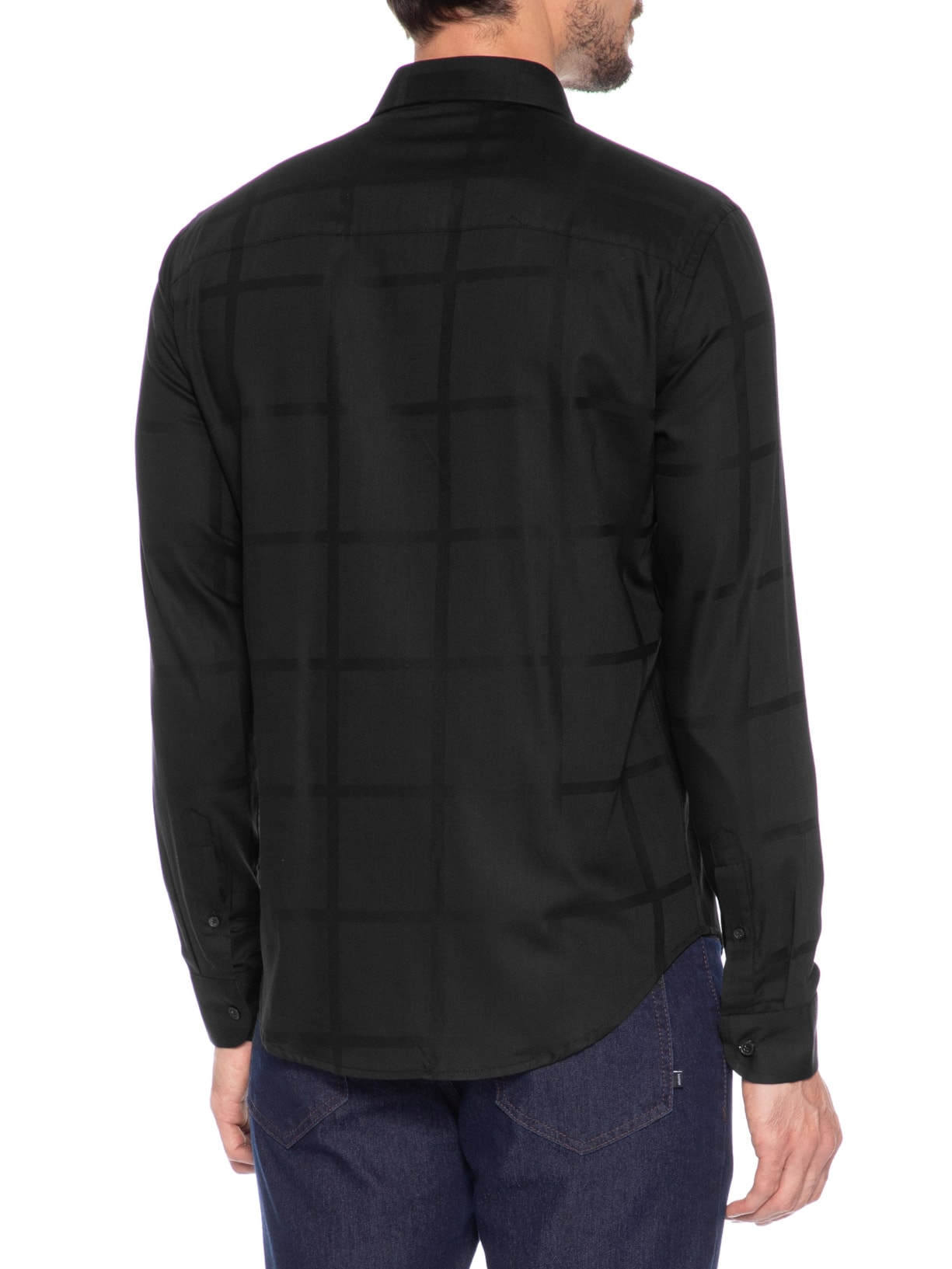 Camisa Masculina Maquineta Tme Big Quadros Preto Sergio K