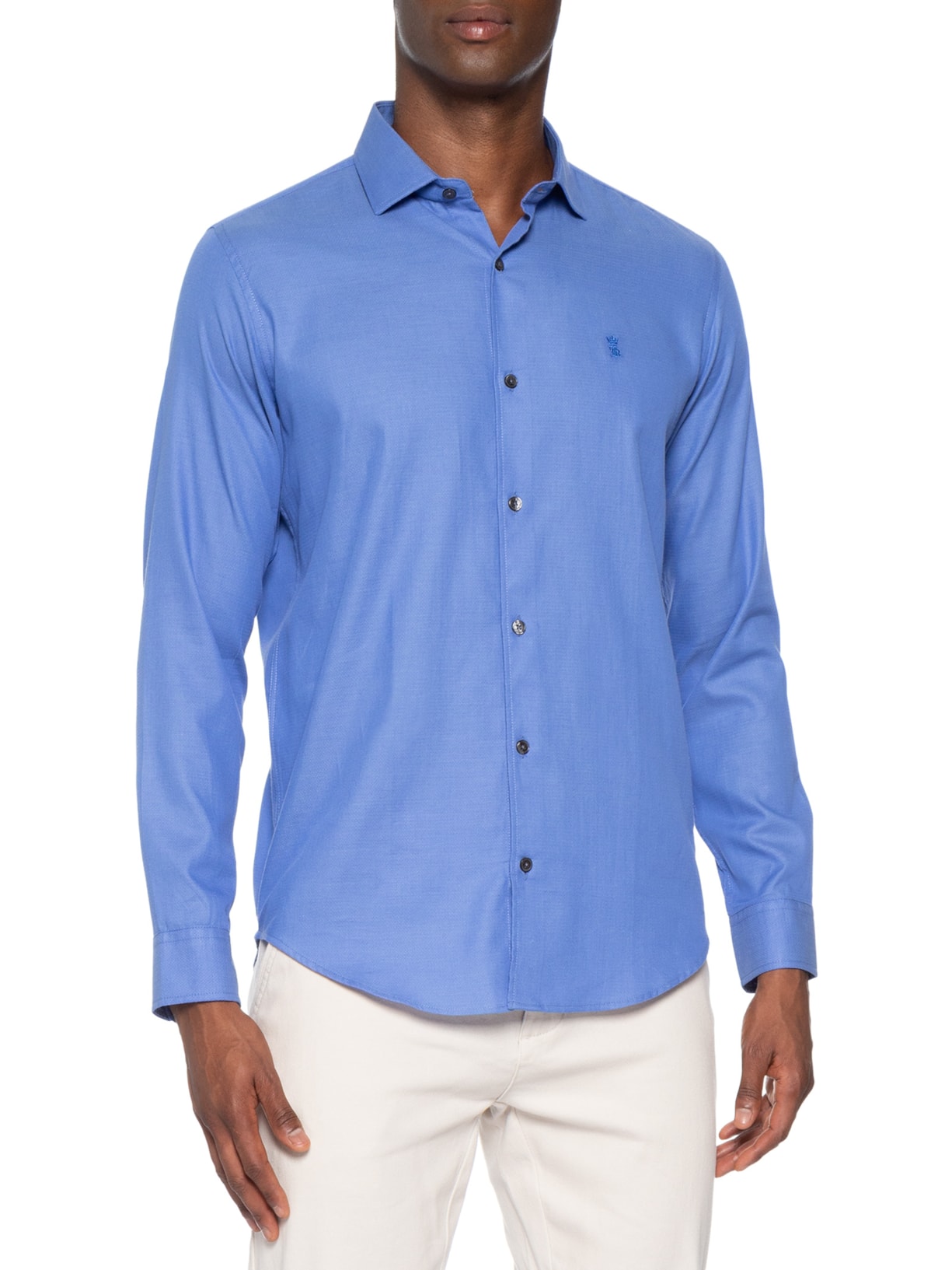 Camisa Masculina Maquineta Tranca – Azul Sergio K
