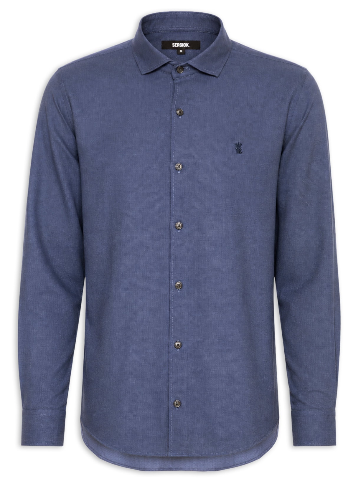Camisa Masculina Maquineta Tranca – Azul Sergio K