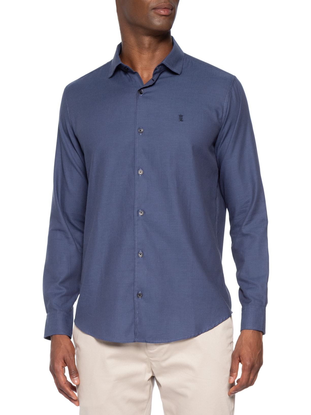 Camisa Masculina Maquineta Tranca – Azul Sergio K