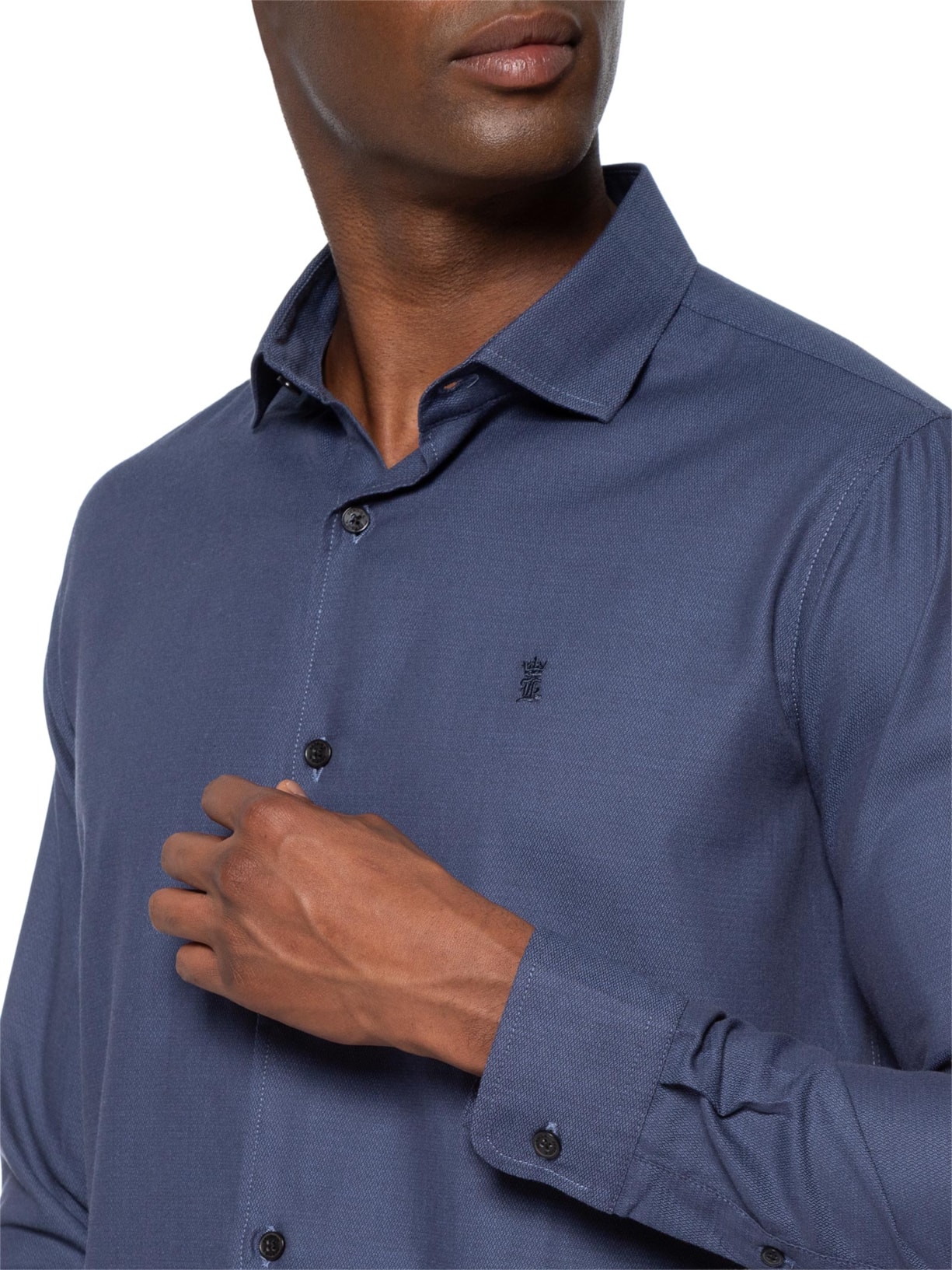 Camisa Masculina Maquineta Tranca – Azul Sergio K