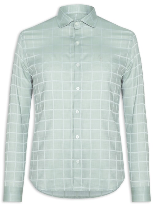 Camisa Masculina Maquinetada Square – Verde