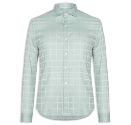 Camisa Masculina Maquinetada Square – Verde