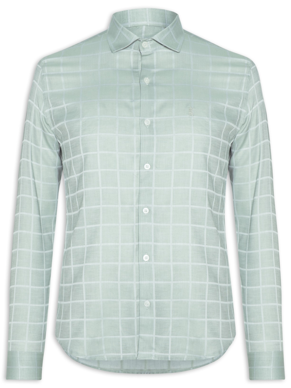 Camisa Masculina Maquinetada Square – Verde