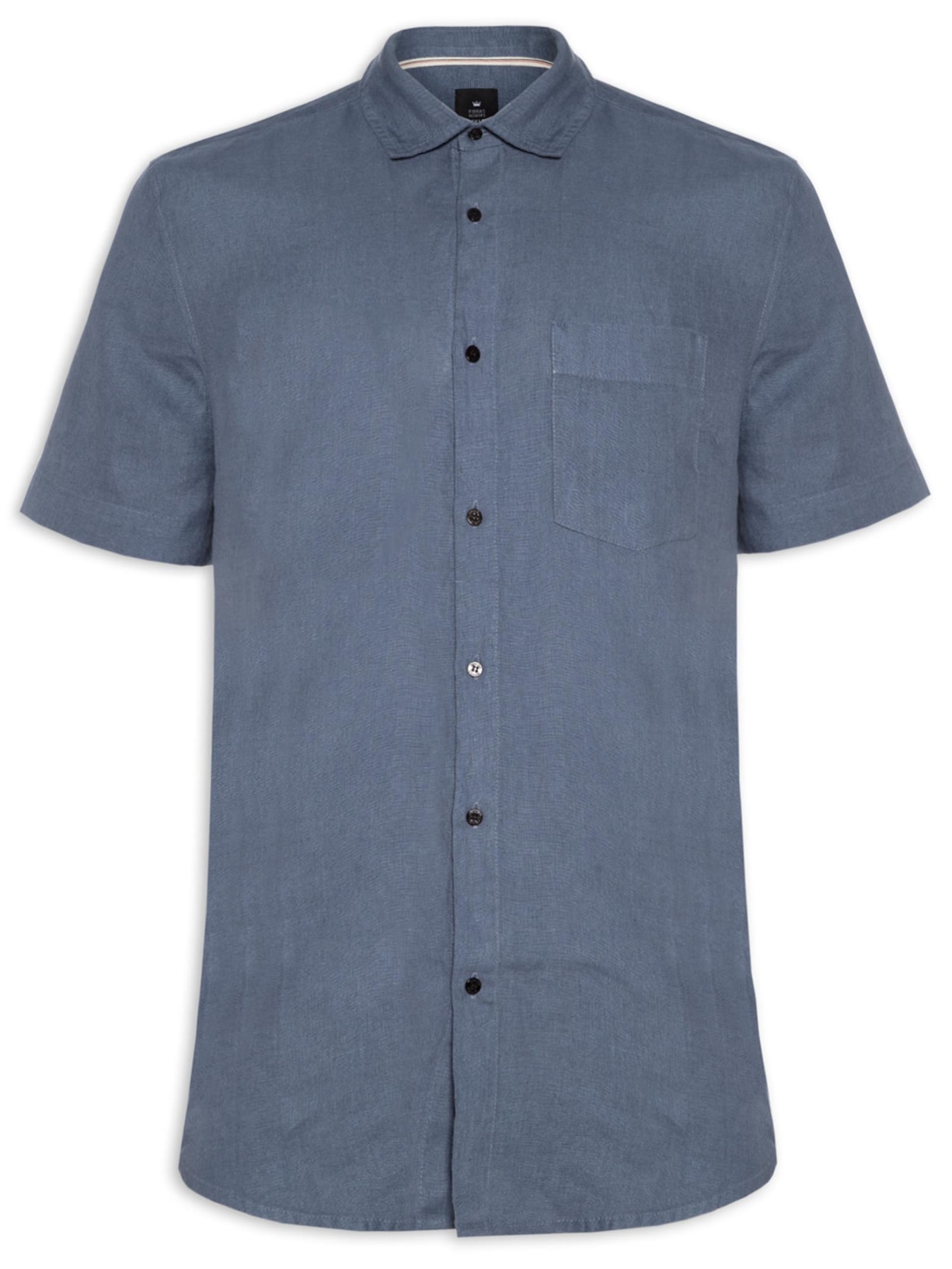 Camisa Masculina Mc Classic Linen Azul Osklen