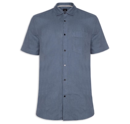 Camisa Masculina Mc Classic Linen - Azul