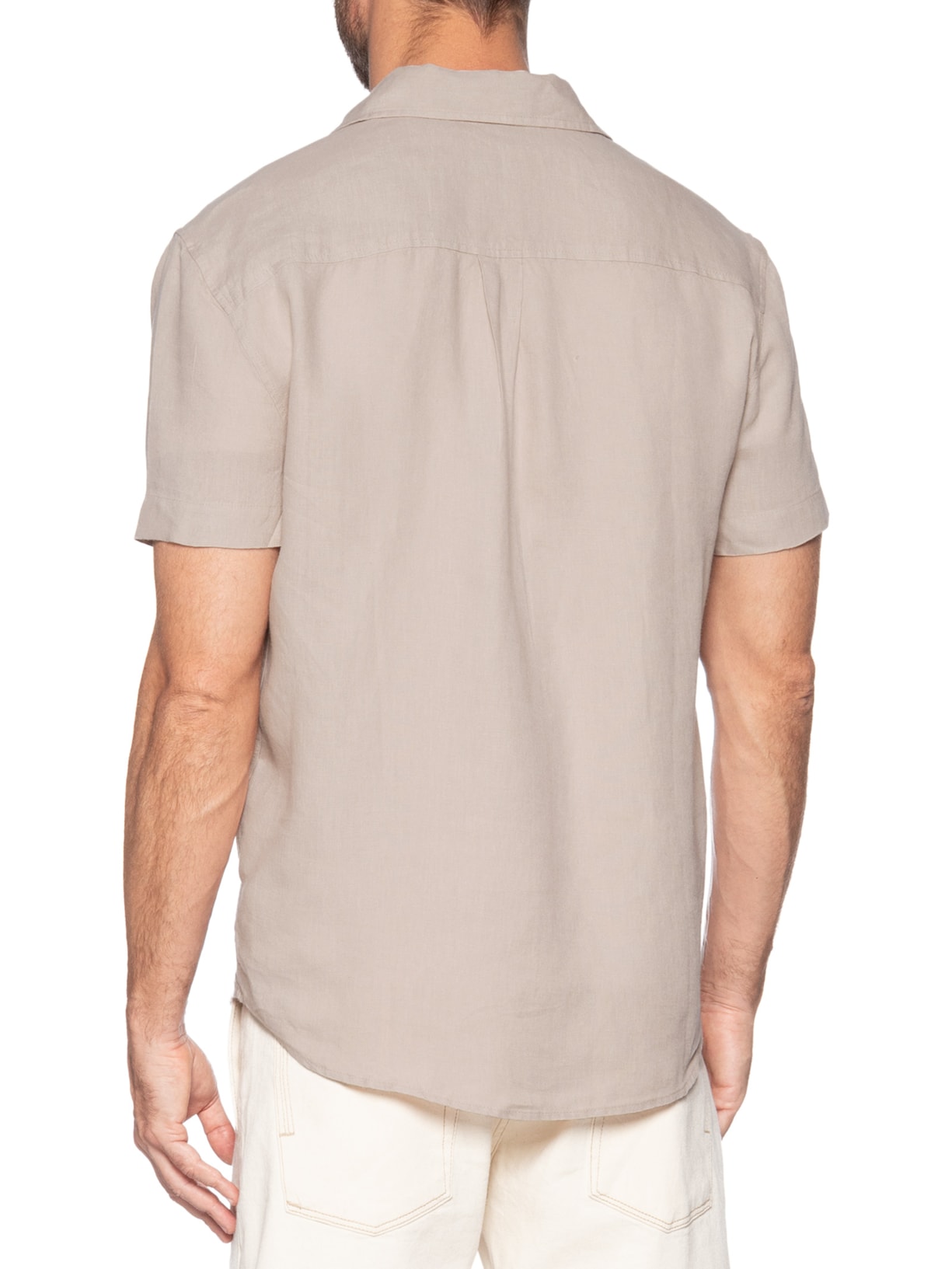 Camisa Masculina Mc Classic Linen Bege Osklen