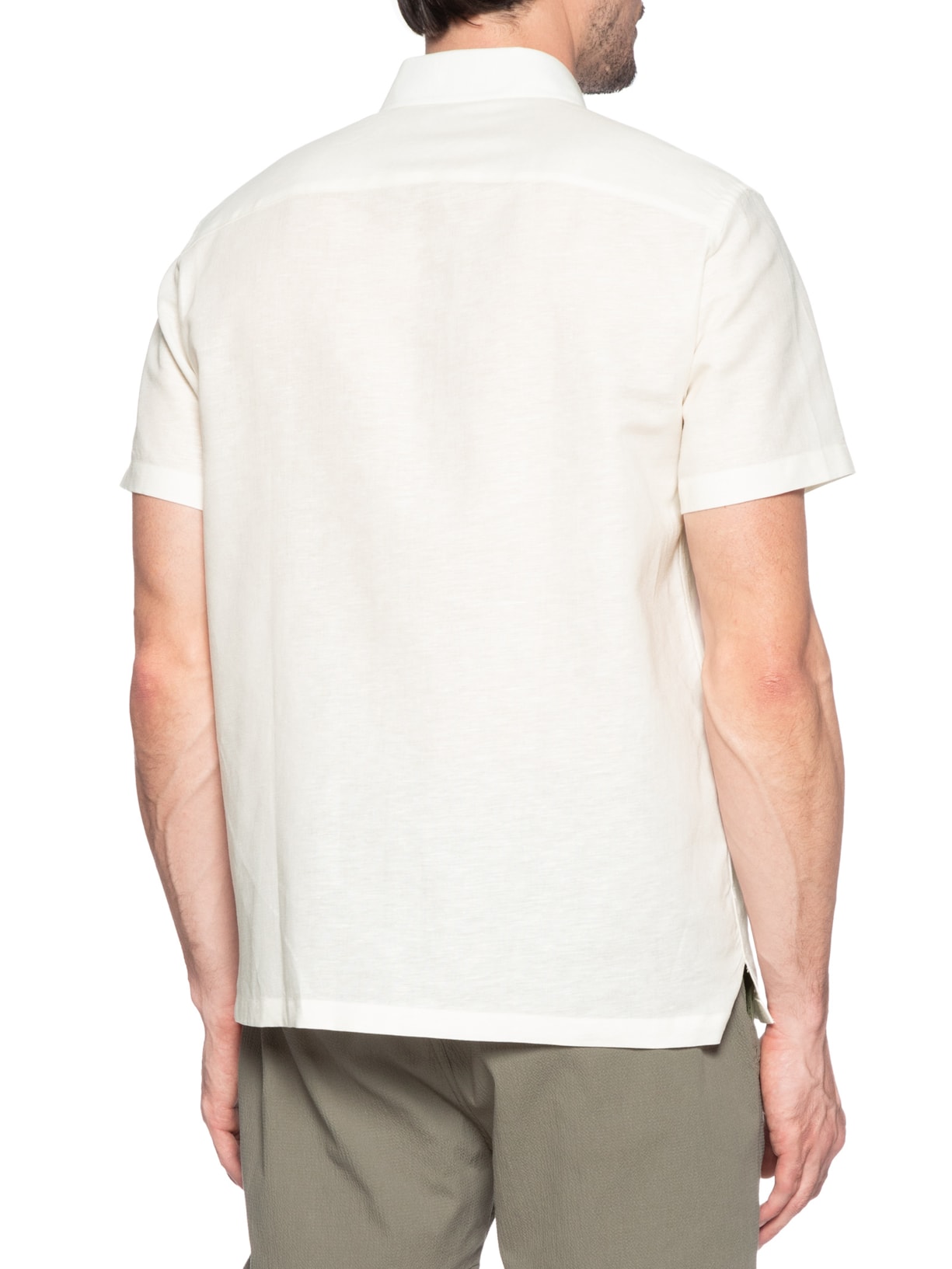 Camisa Masculina Mc Linho Branco Zapalla