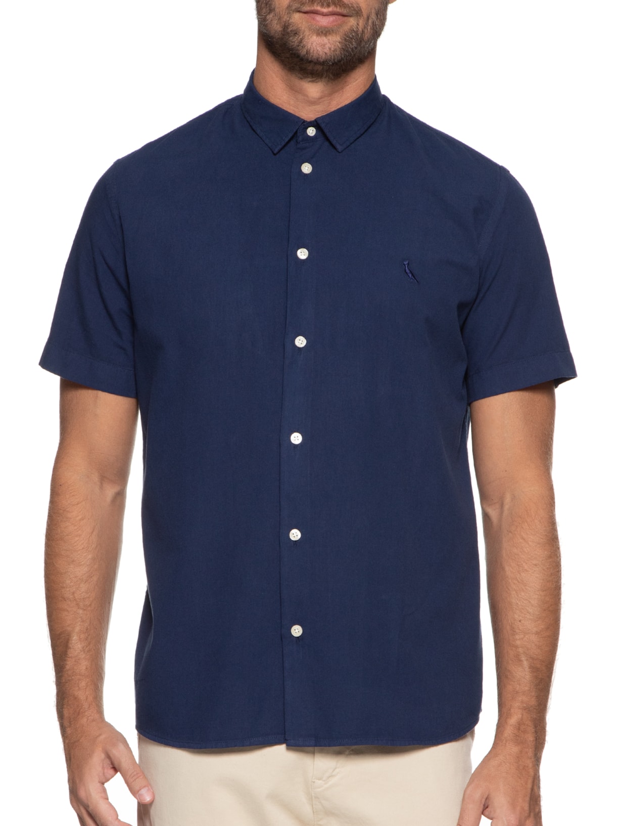 Camisa Masculina Mc Nova Paraty Azul Reserva