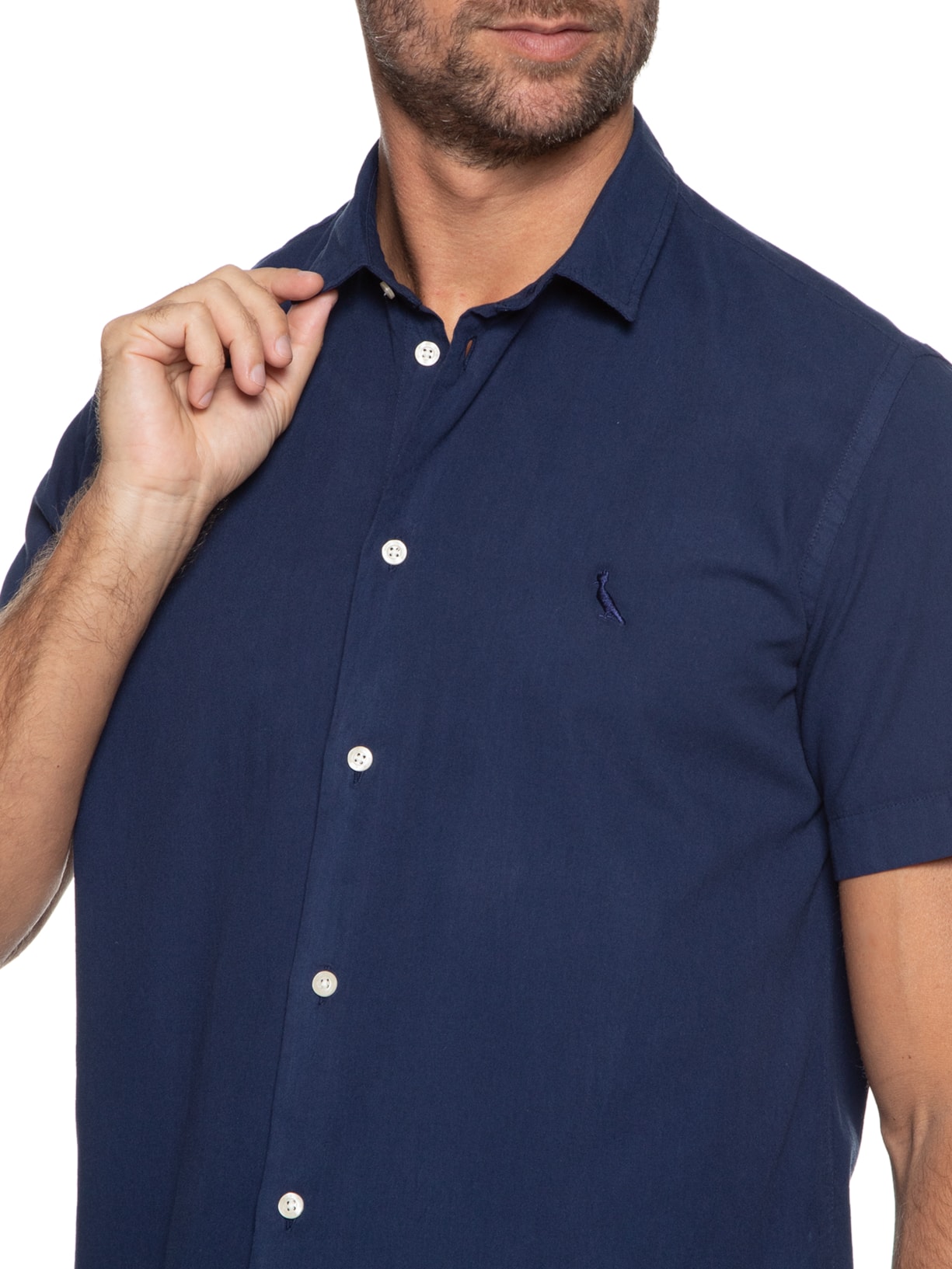 Camisa Masculina Mc Nova Paraty Azul Reserva