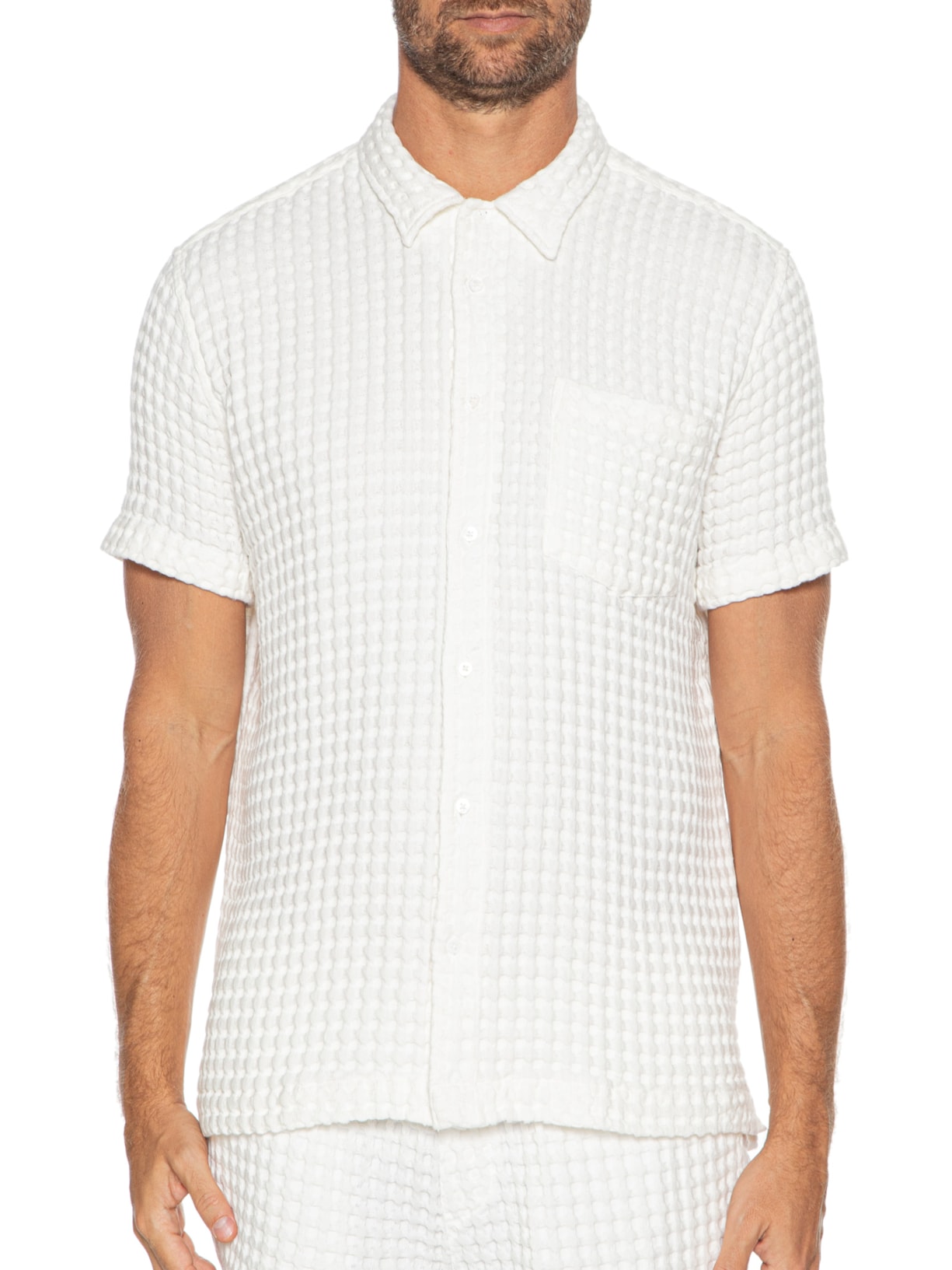 Camisa Masculina Mc Texture Branco Osklen