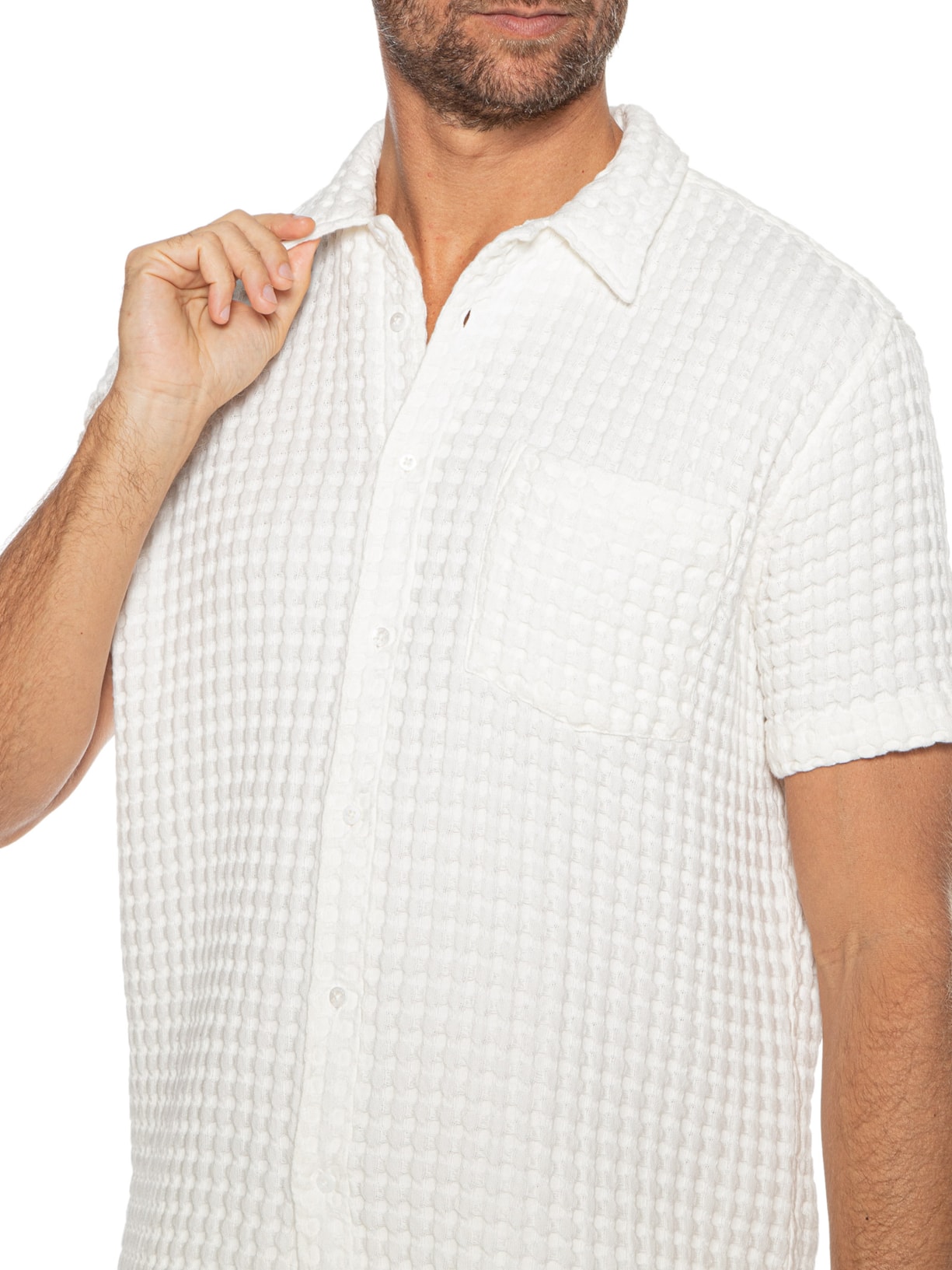 Camisa Masculina Mc Texture Branco Osklen