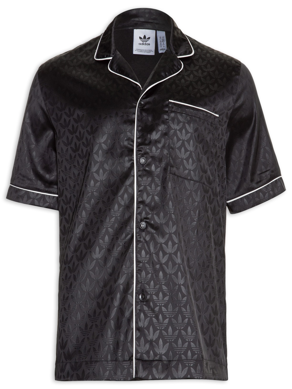 Camisa Masculina Monogram - Preto