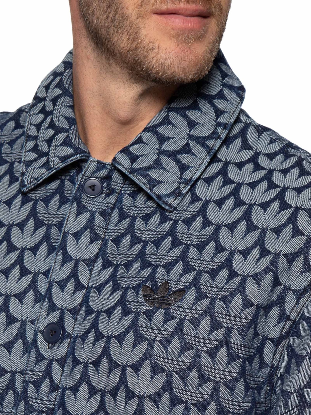 Camisa Masculina Monogram Shirt Azul Adidas Originals