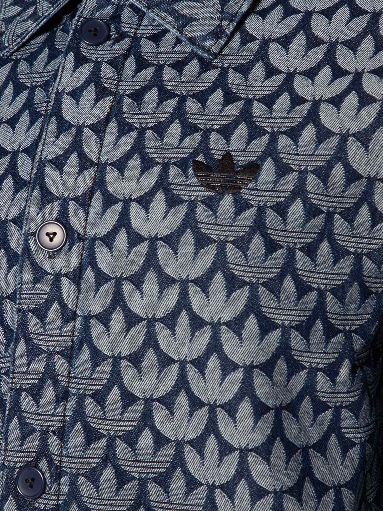Camisa Masculina Monogram Shirt Azul Adidas Originals