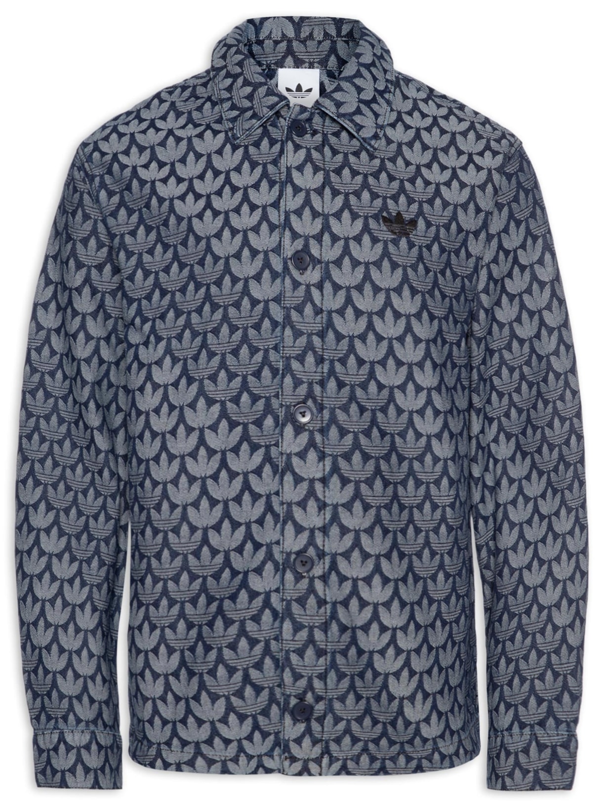 Camisa Masculina Monogram Shirt Azul Adidas Originals