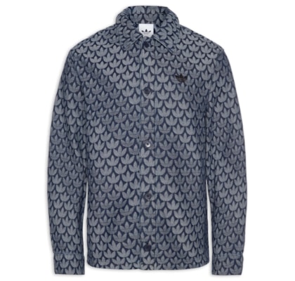 Camisa Masculina Monogram Shirt - Azul