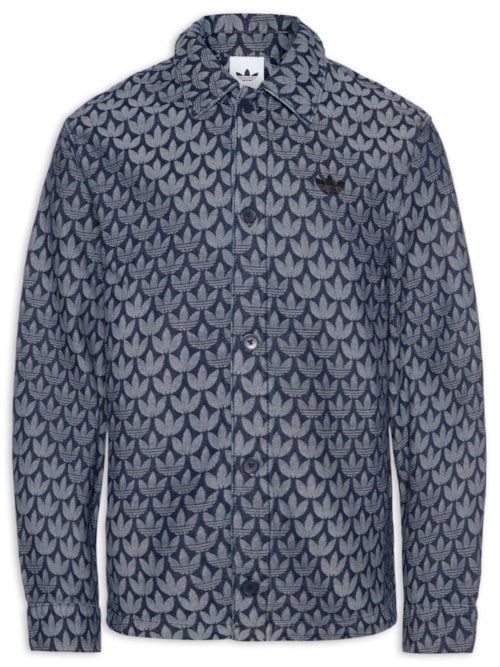 Camisa Masculina Monogram Shirt - Azul