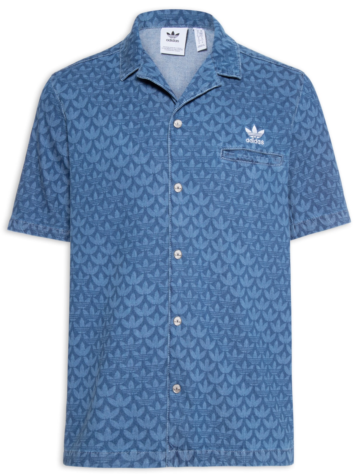 Camisa Masculina Monograma - Azul