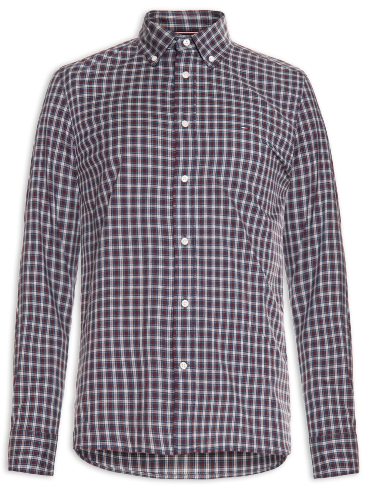 Camisa Masculina Natural Soft Micro Tartan - Vinho