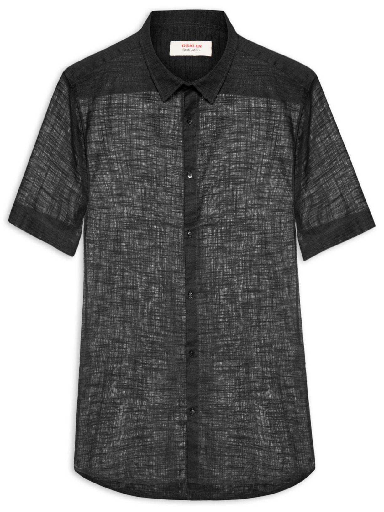 Camisa Masculina New Texture Color Preto Osklen