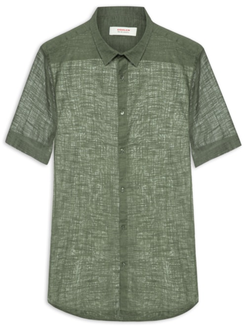 Camisa Masculina New Texture Color - Verde