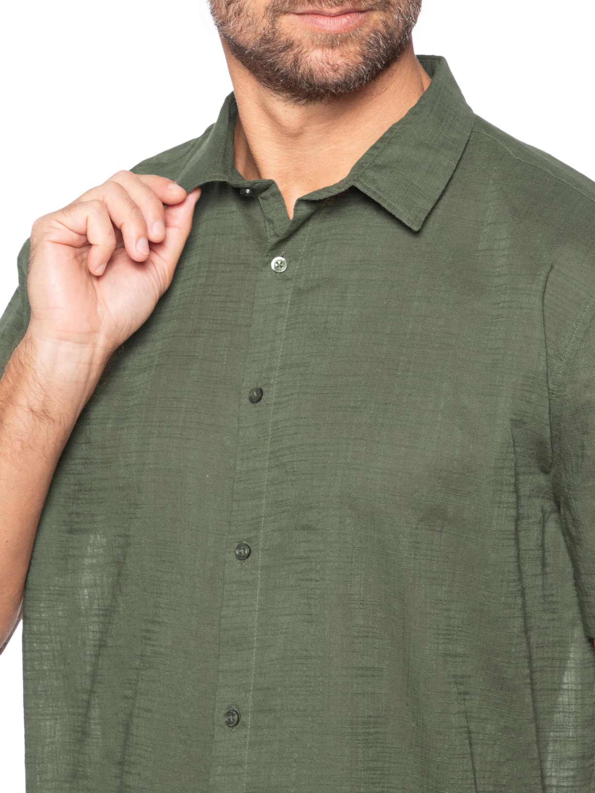 Camisa Masculina New Texture Color Verde Osklen