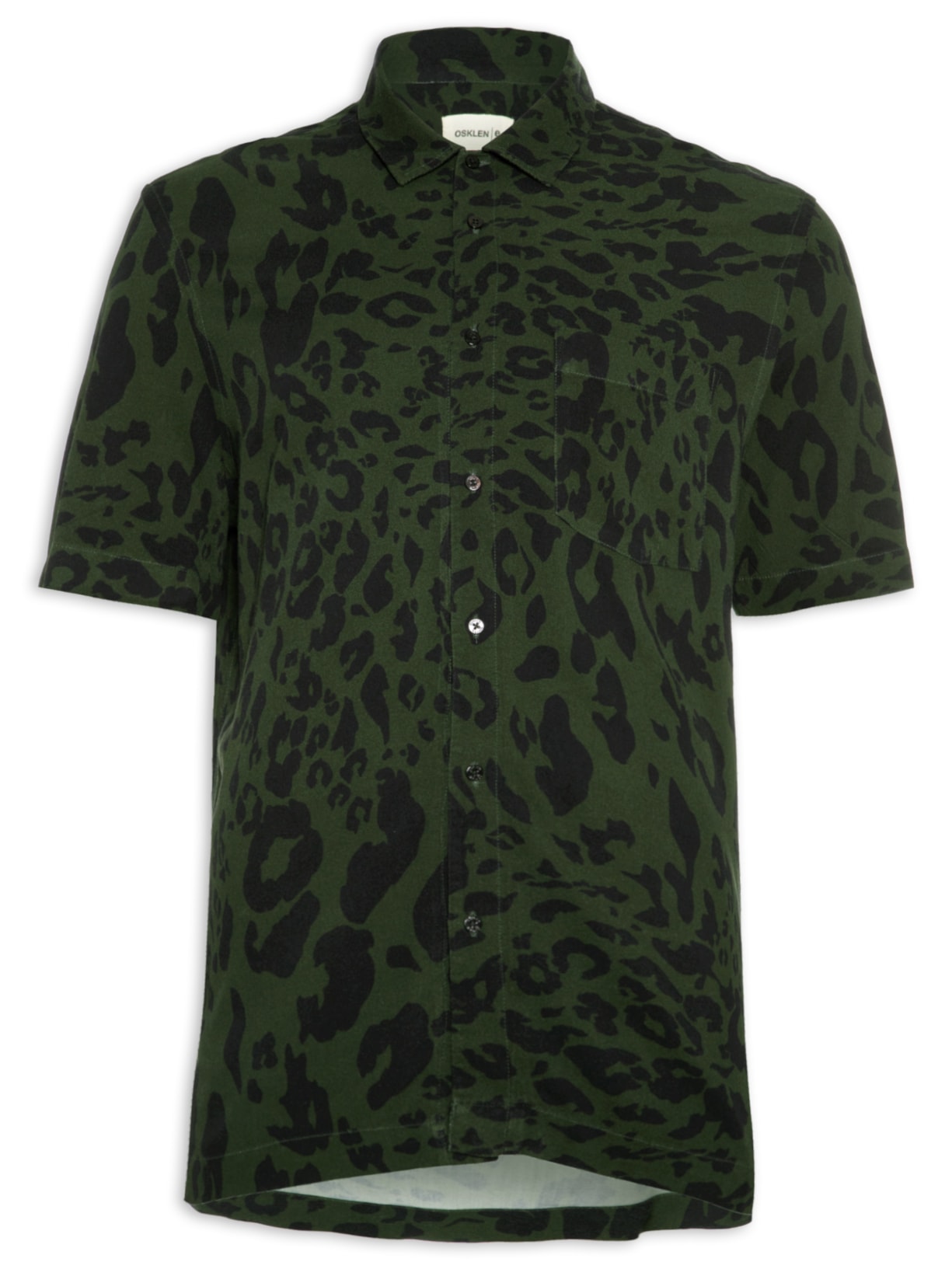 Camisa Masculina Onça Dark Manga Curta - Animal Print