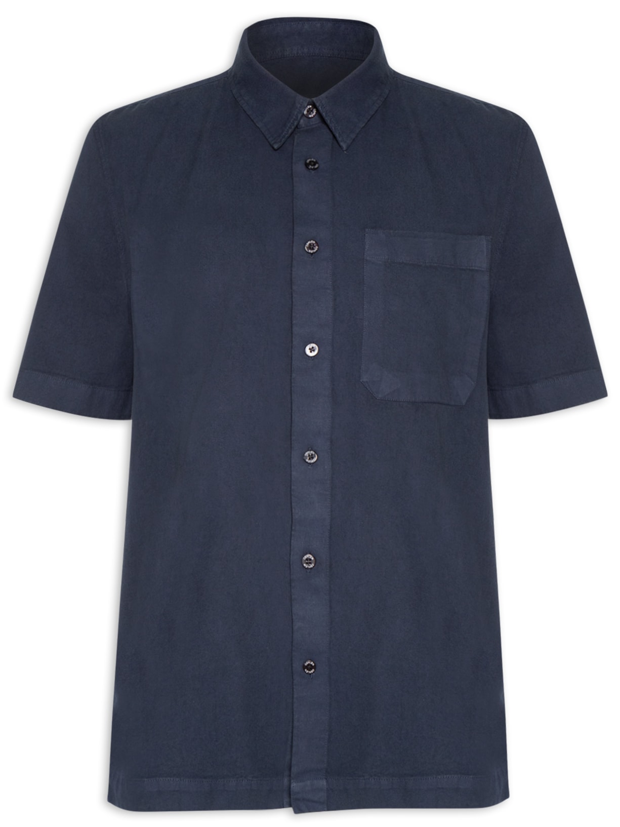 Camisa Masculina Over Cotton Linen Used - Azul