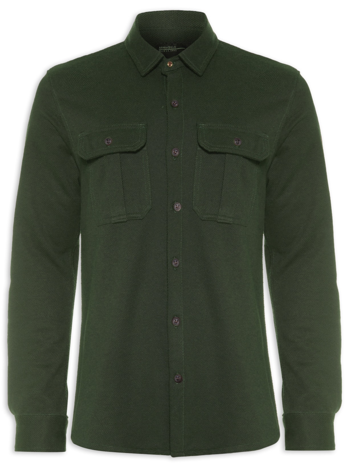 Camisa Masculina Overshirt Algodão Yogi Verde Armadillo