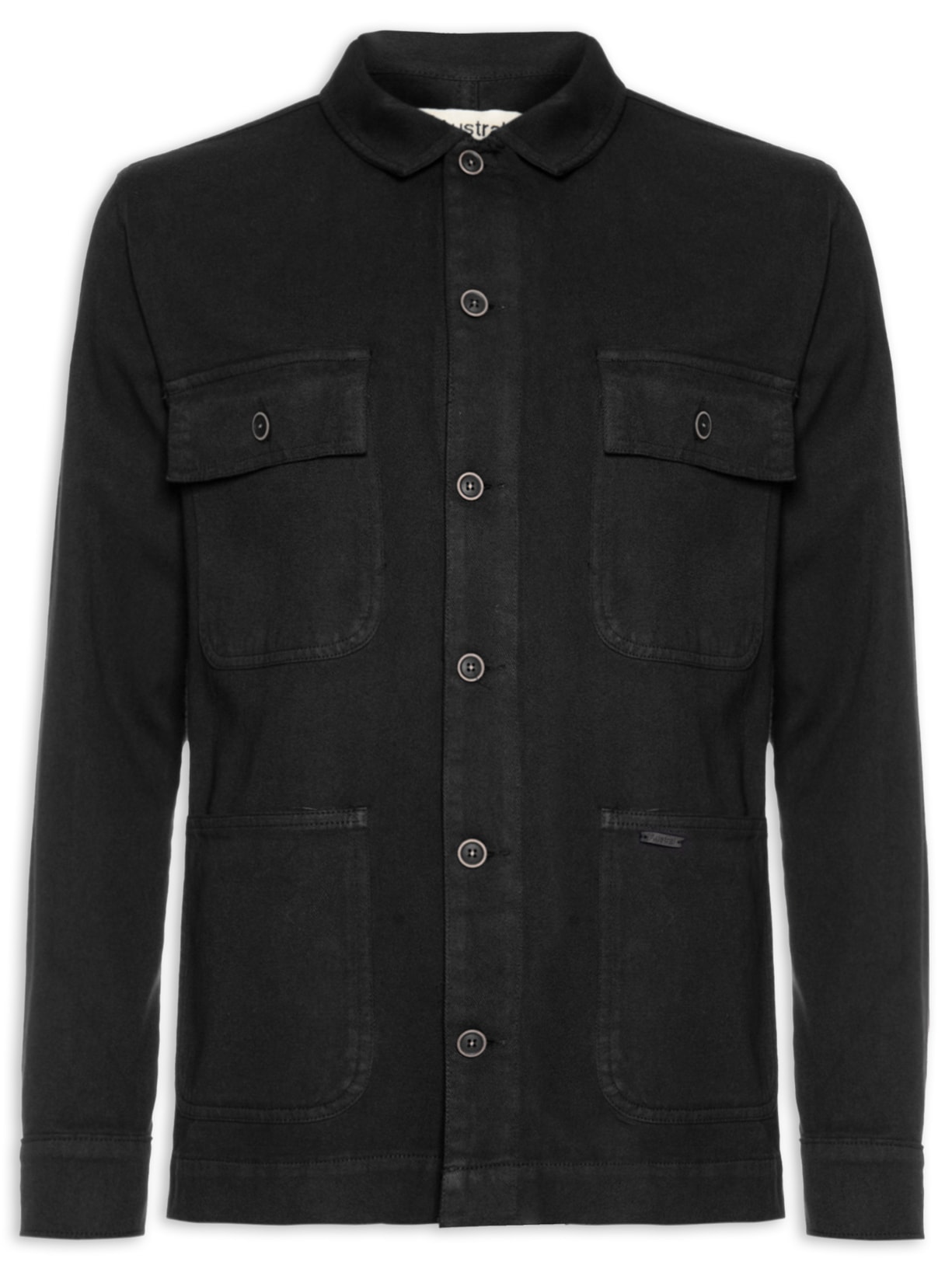 Camisa Masculina Overshirt Atins - Preto