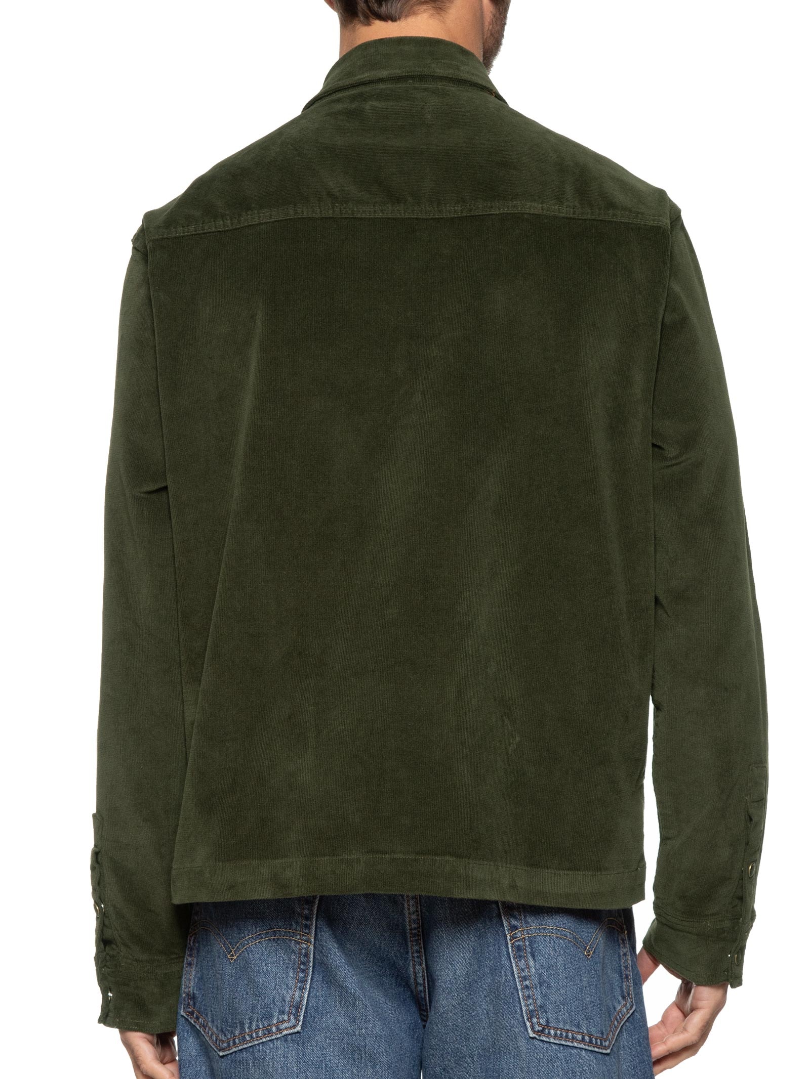 Camisa Masculina Overshirt Corduroy Boxed Thin - Osklen - Verde