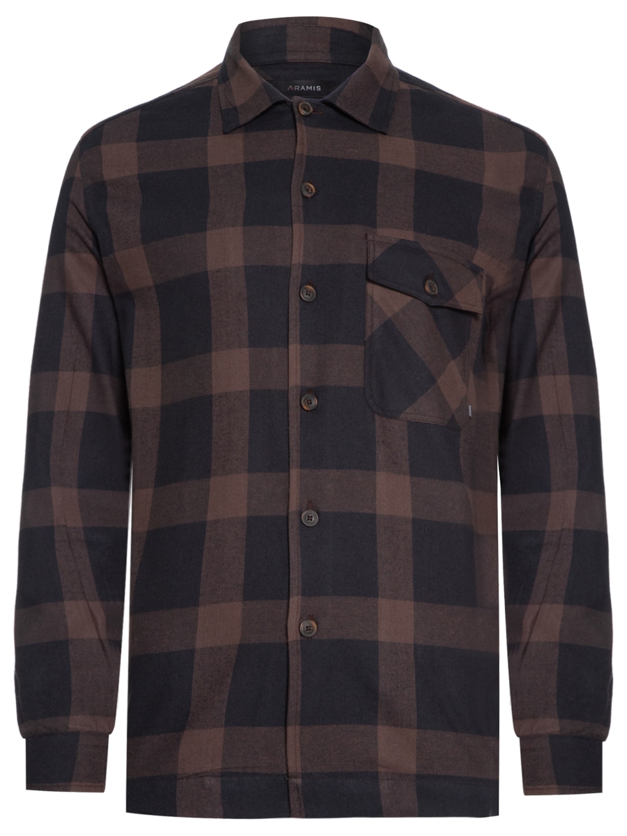 Camisa Masculina Overshirt Flanela Maxi Xadrez (MO) - Preto