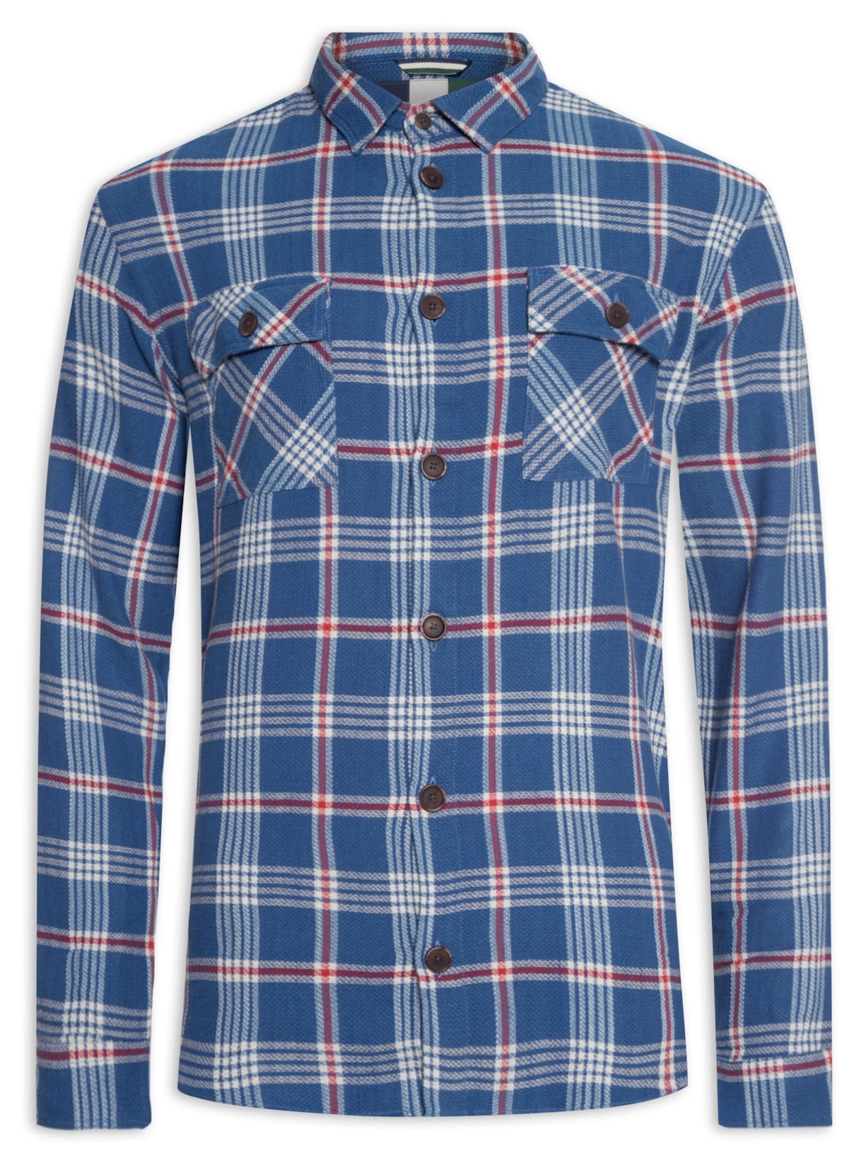 Camisa Masculina Overshirt Floripa Xadrez Regatta - Azul