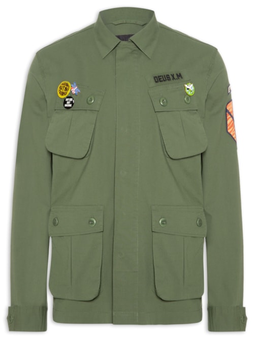 Camisa Masculina Overshirt Power Manga Longa - Verde