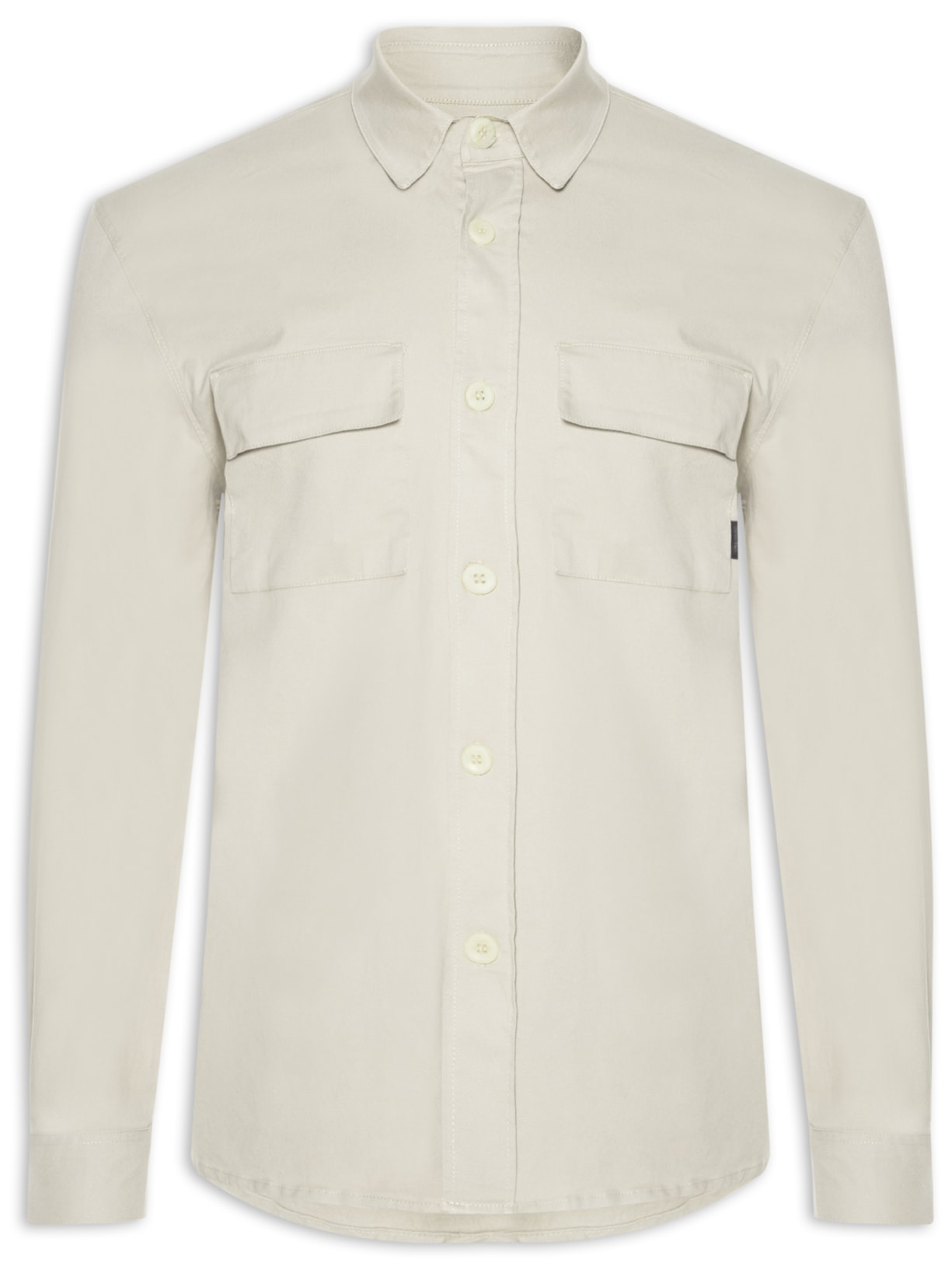 Camisa Masculina Overshirt Tinturada - Bege
