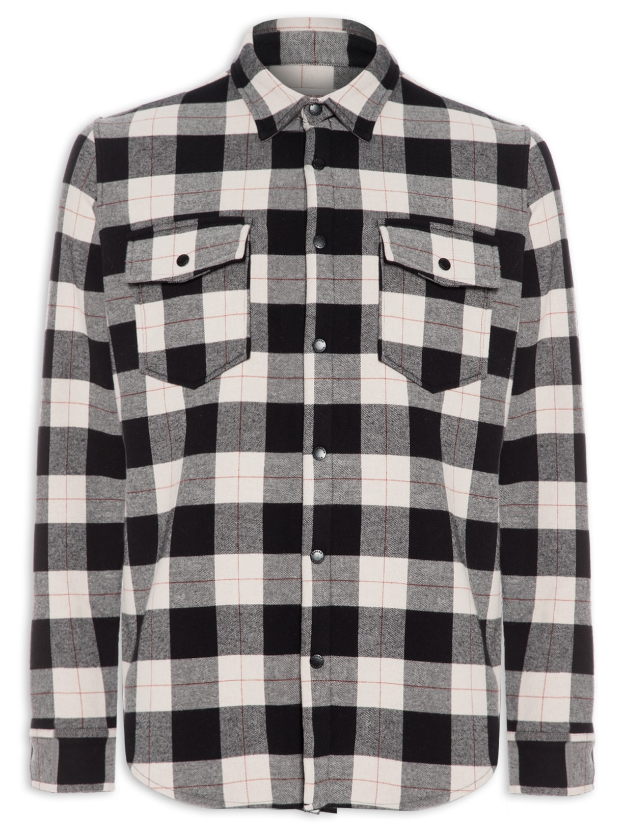 Camisa Masculina Overshirt Xadrez - Bege