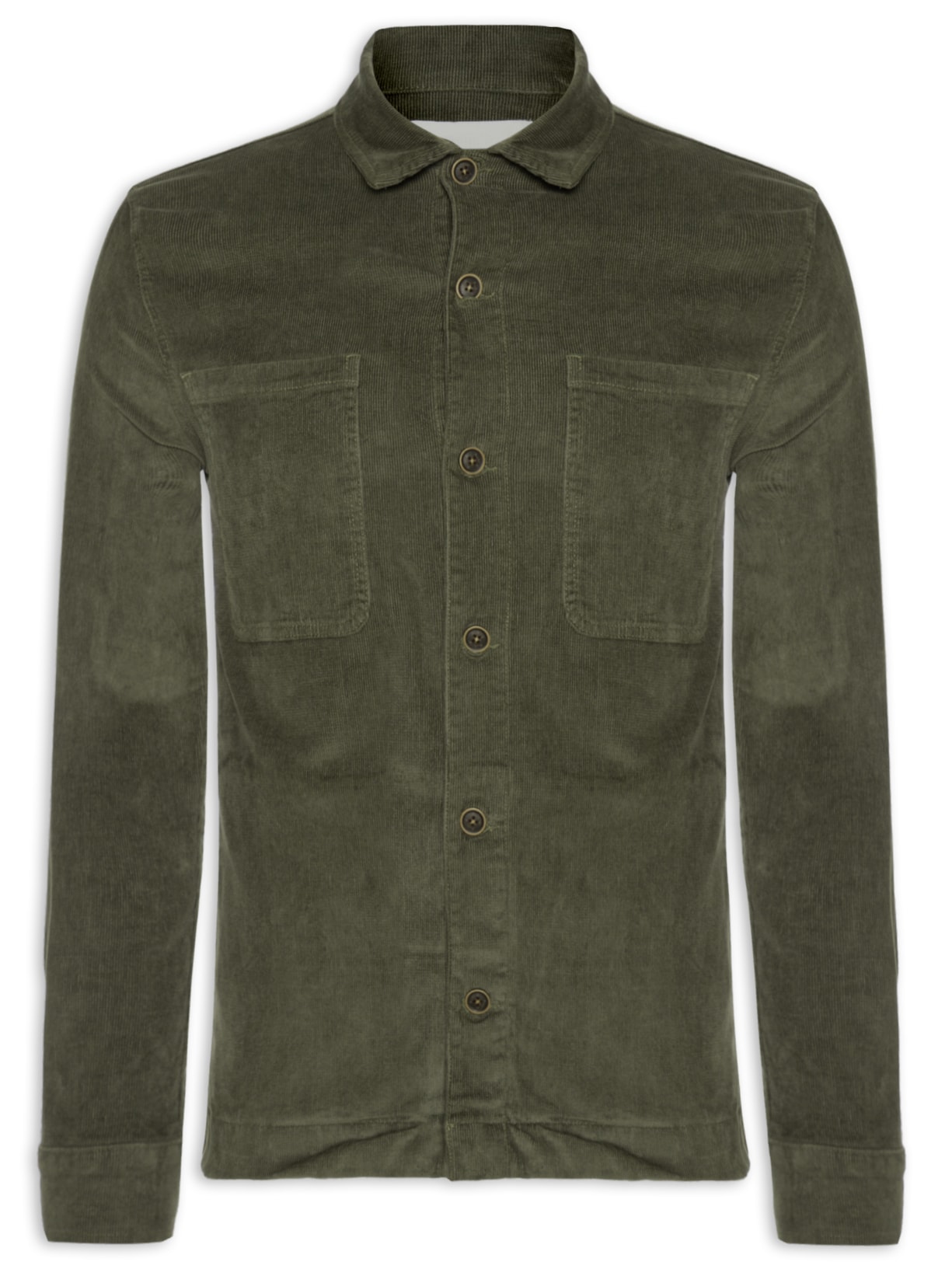 Camisa Masculina Oversized Veludo Glaciares - Verde