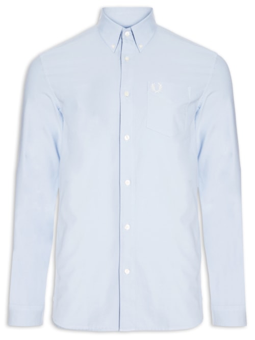 Camisa Masculina Oxford - Azul