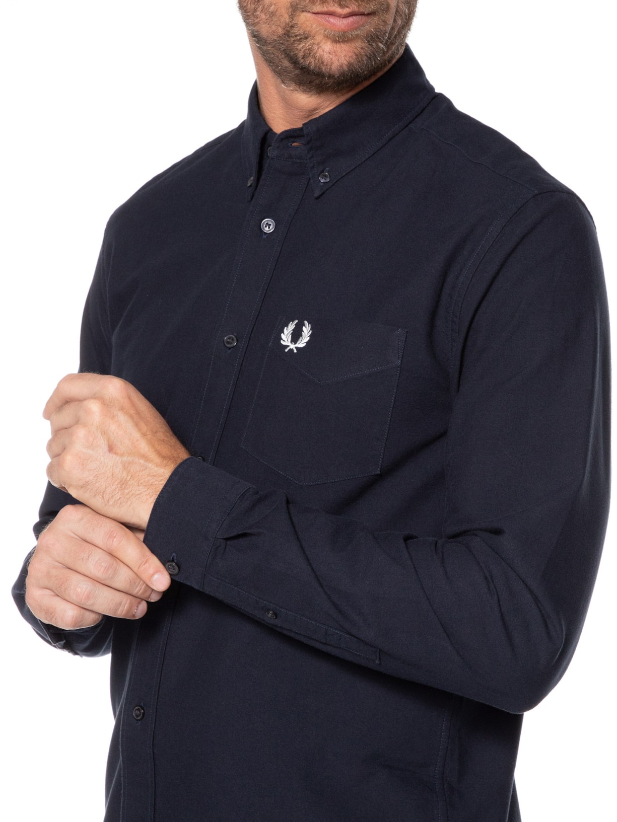 Camisa Masculina Oxford Azul Fred Perry
