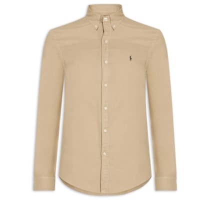 Camisa Masculina Oxford Gd Poplin Cotton Sport - Bege
