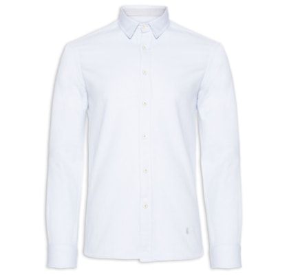 Camisa Masculina Oxford Lisa - Azul