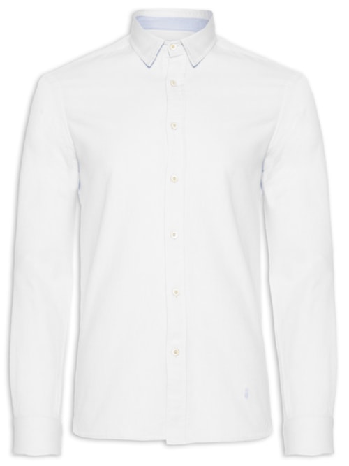 Camisa Masculina Oxford Lisa - Branco