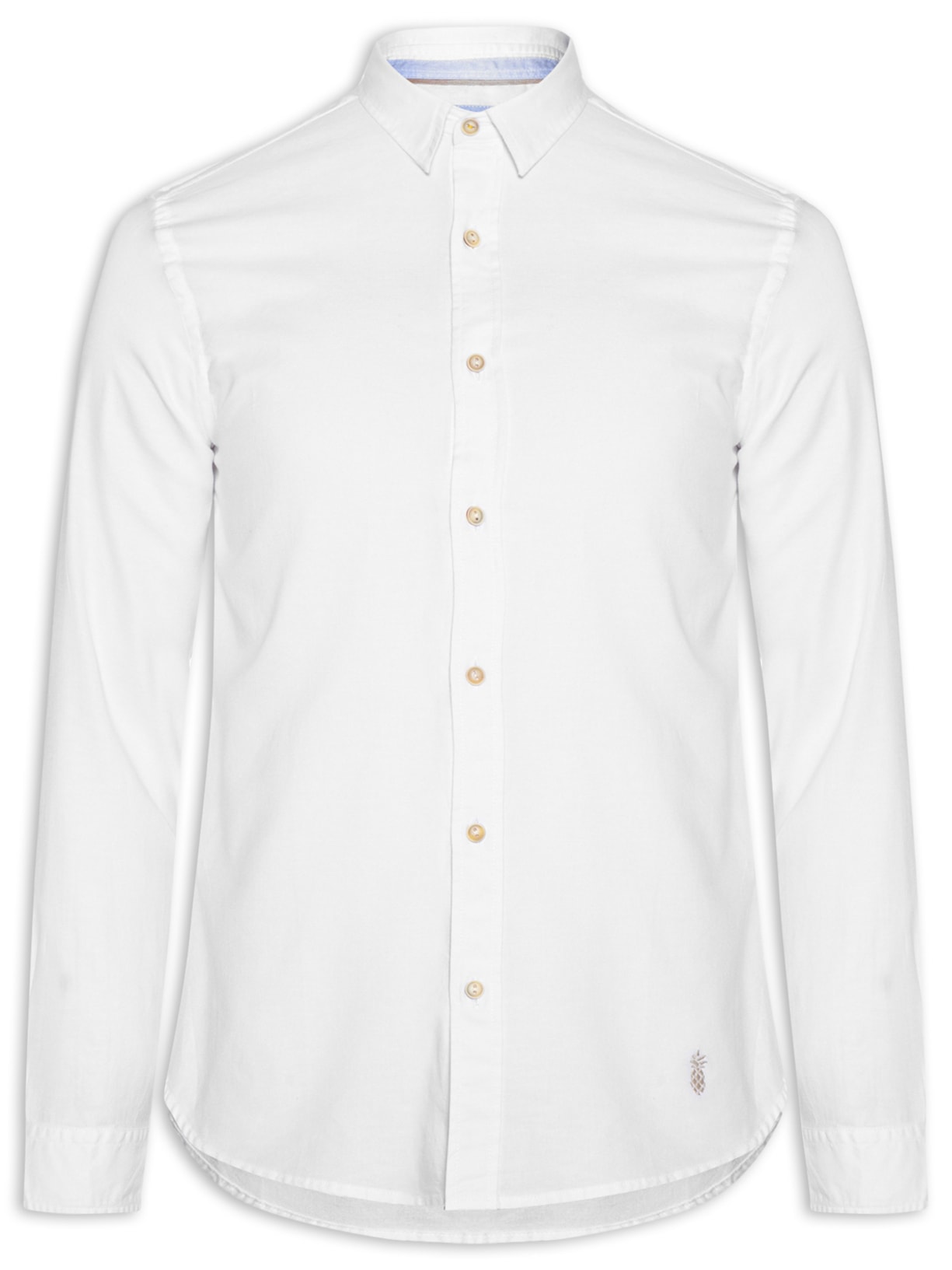 Camisa Masculina Oxford Lisa - Branco