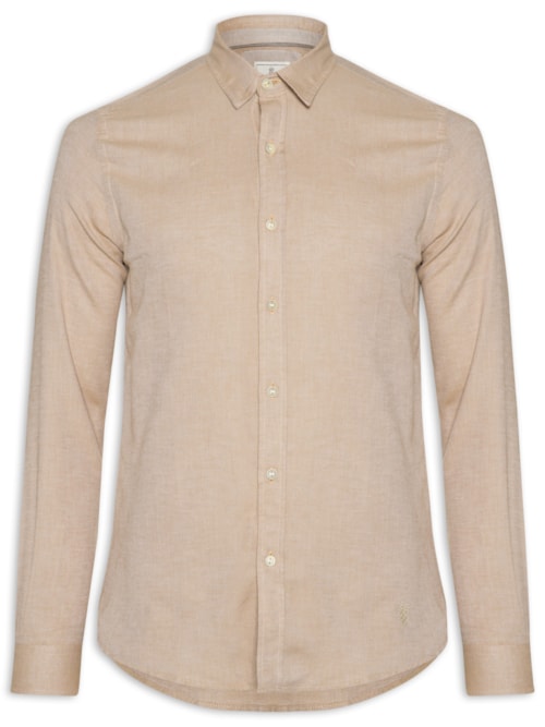 Camisa Masculina Oxford Lisa - Laranja