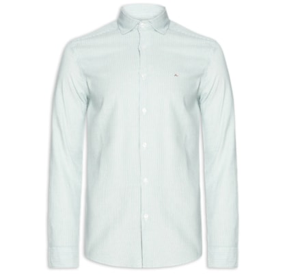 Camisa Masculina Oxford Listrado - Verde
