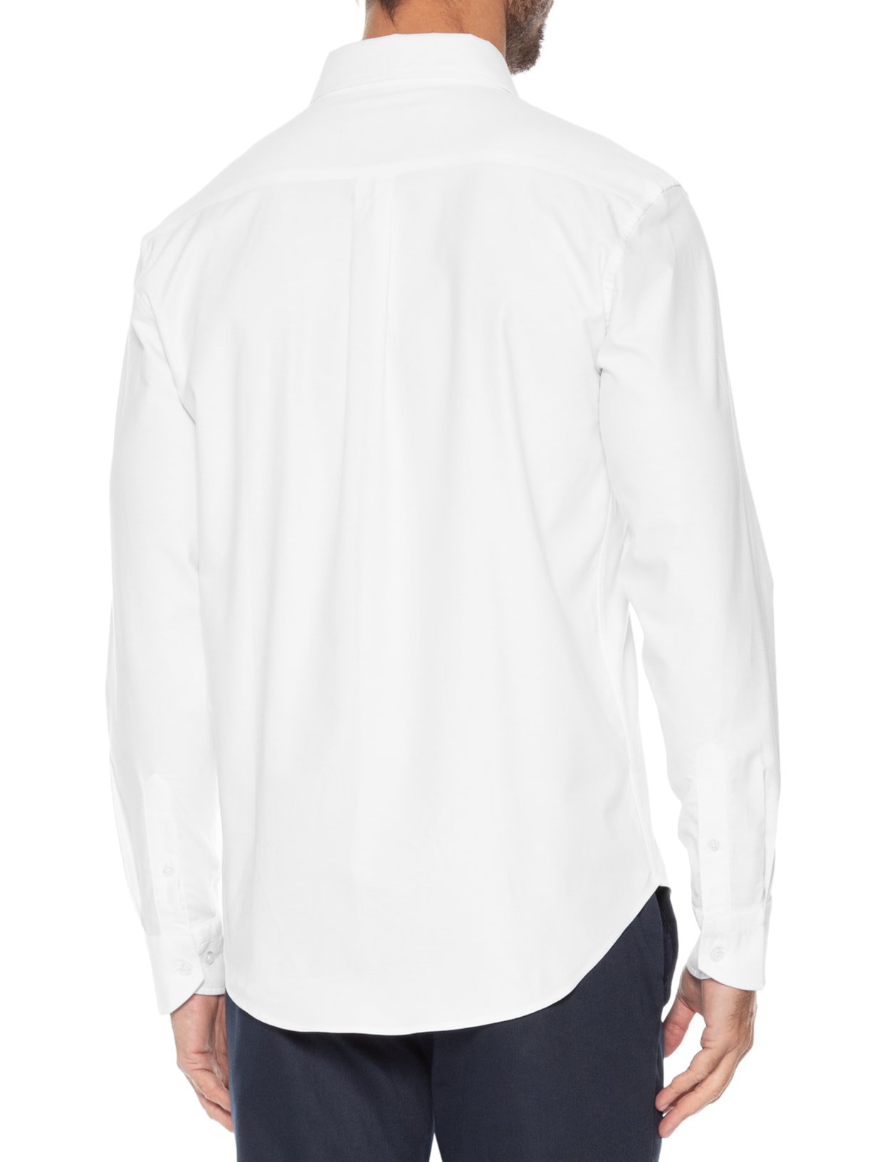 Camisa Masculina Oxford Manga Longa Branco Oficina Reserva