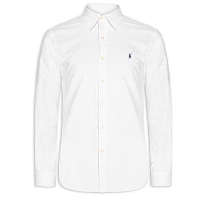 Camisa Masculina Oxford Yd Custom Fit Poplin Sport - Branco