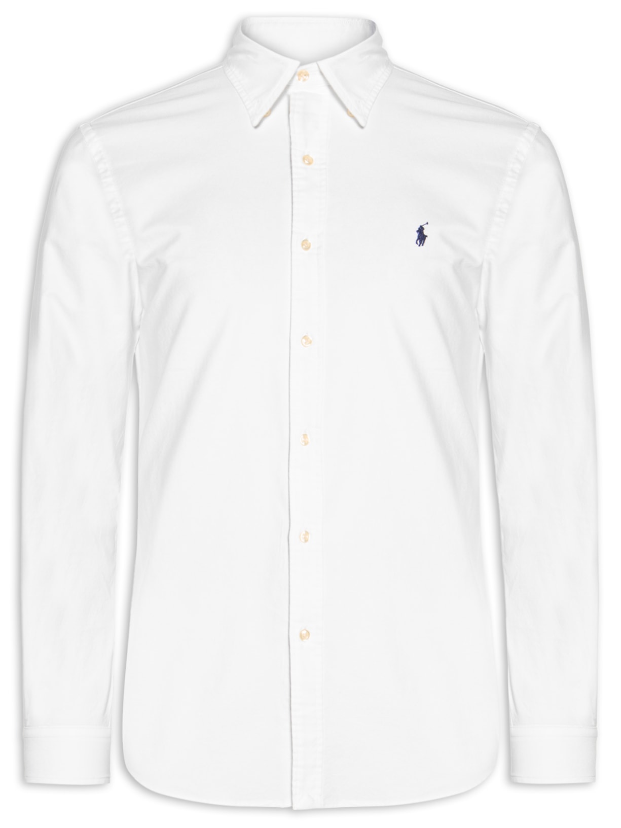 Camisa Masculina Oxford Yd Custom Fit Poplin Sport - Branco